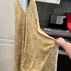 Cost Plus World Market Beige and Yellow Fabric